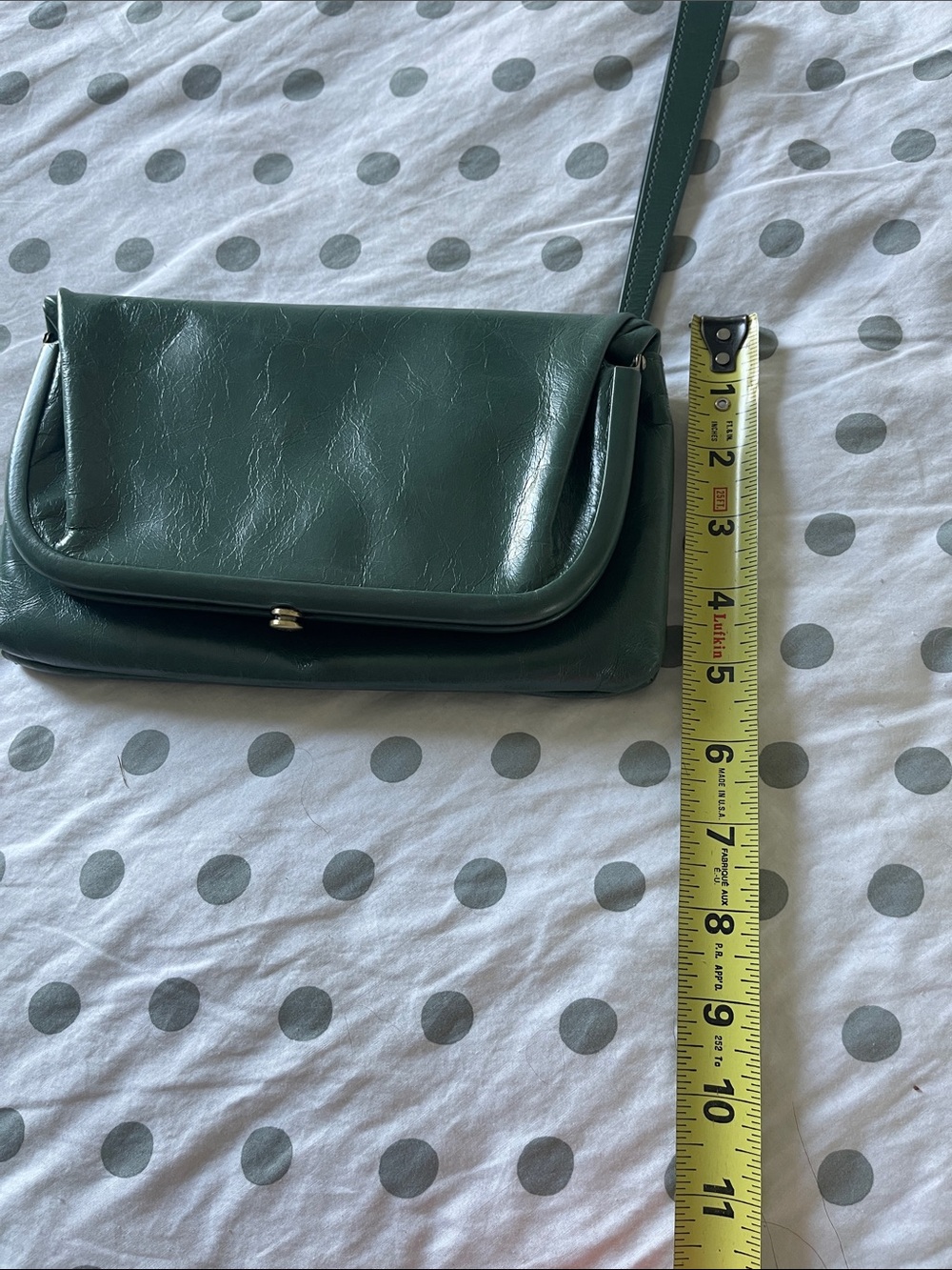 HOBO Dark Green Leather Wristlet Clutch - Picture 2 of 5